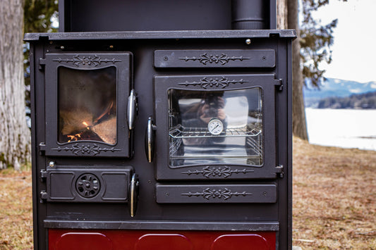 Guliver Wood Cook Stove Burgundy