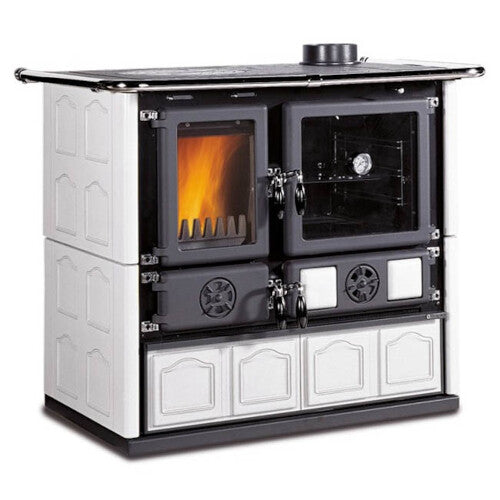 La Nordica Rosa Maiolica Wood Cookstove - White