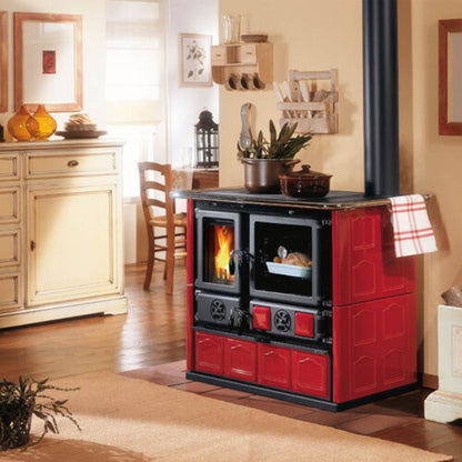 La Nordica Rosa Maiolica Wood Cookstove - Bordeaux