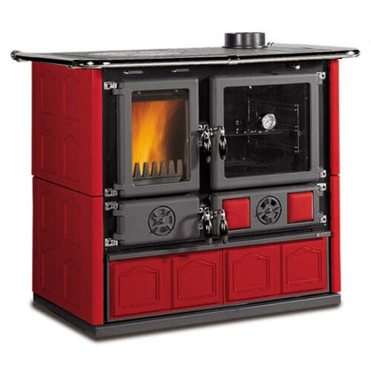 La Nordica Rosa Maiolica Wood Cookstove - Bordeaux