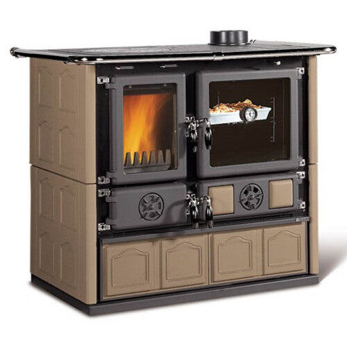 La Nordica Rosa Maiolica Wood Cookstove - Tortora