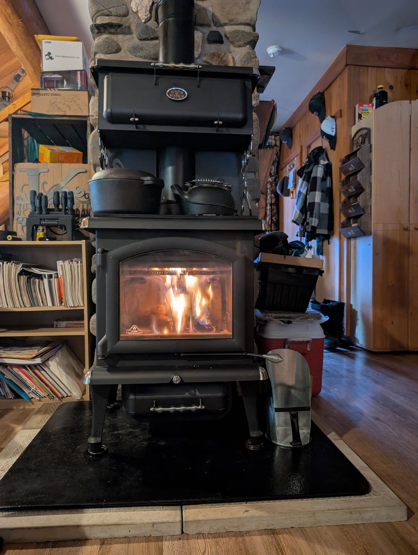 Centauri Wood Cookstove with Warming Oven and Enamel Cookplate