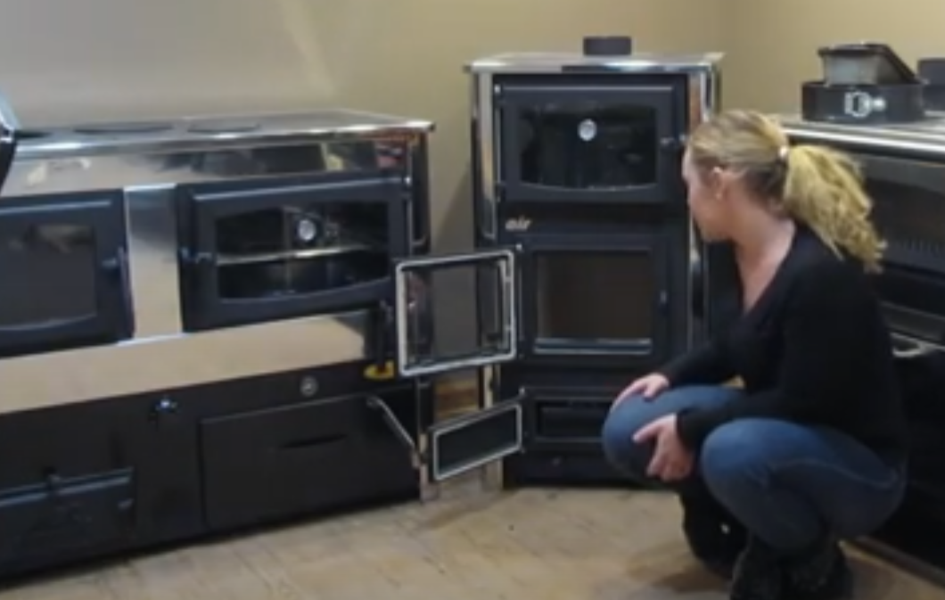 Concept 2 Air Mini Wood Cookstove-Black Side Panels with Stainless Corners