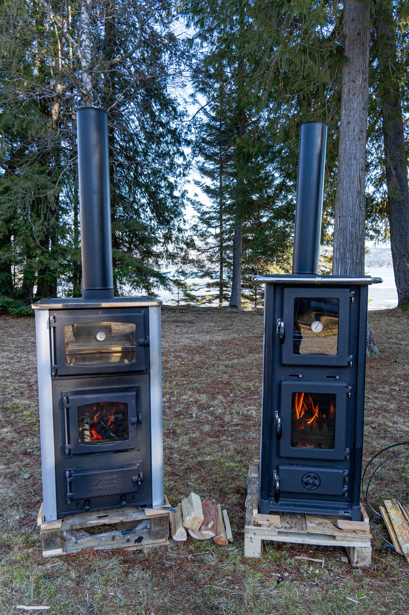 ABC Concept 2 Air Mini Gray Wood Cookstove