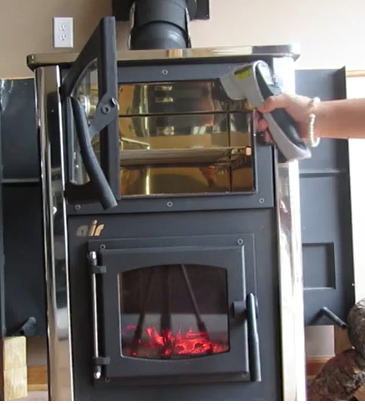 Concept 2 Air Mini Wood Cookstove-Black Side Panels with Stainless Corners