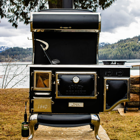 Elmira Fireview 1842-G 48" Wood Cookstove Gas Range