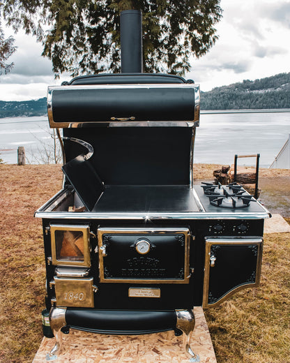 Elmira Fireview 1842-G 48" Wood Cookstove Gas Range