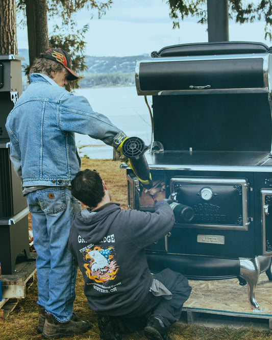 Elmira Fireview 1842-G 48" Wood Cookstove Gas Range