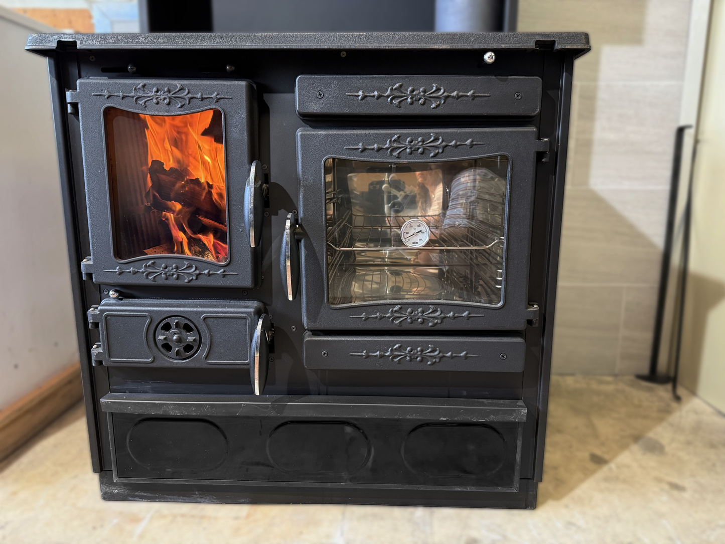 Guliver Hydronic Boiler Wood Cook Stove Black