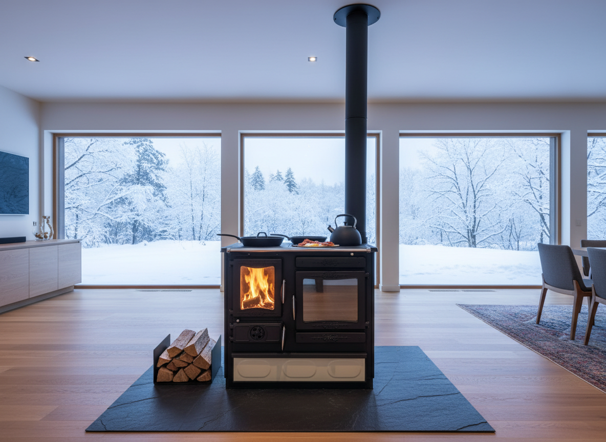 Guliver Hydro Wood Cook Stove by Guca - Cream