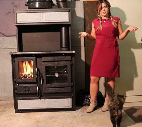 Guliver Wood Cook Stove W/Warming Oven Soapstone
