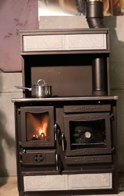 Guliver Wood Cook Stove W/Warming Oven Soapstone