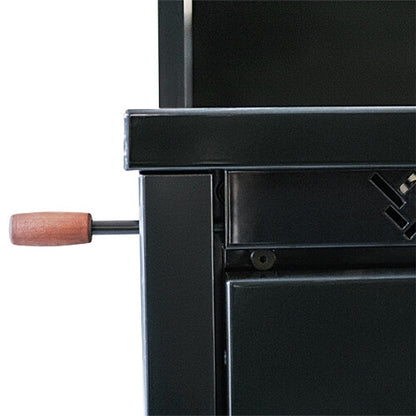 Heco 420 Wood & Coal Cook Stove - Three Panel Top, Glass Doors + Closet
