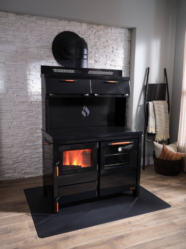 520 Heco Wood & Coal Cook Stove 3-Piece Porcelain Top-In Stock