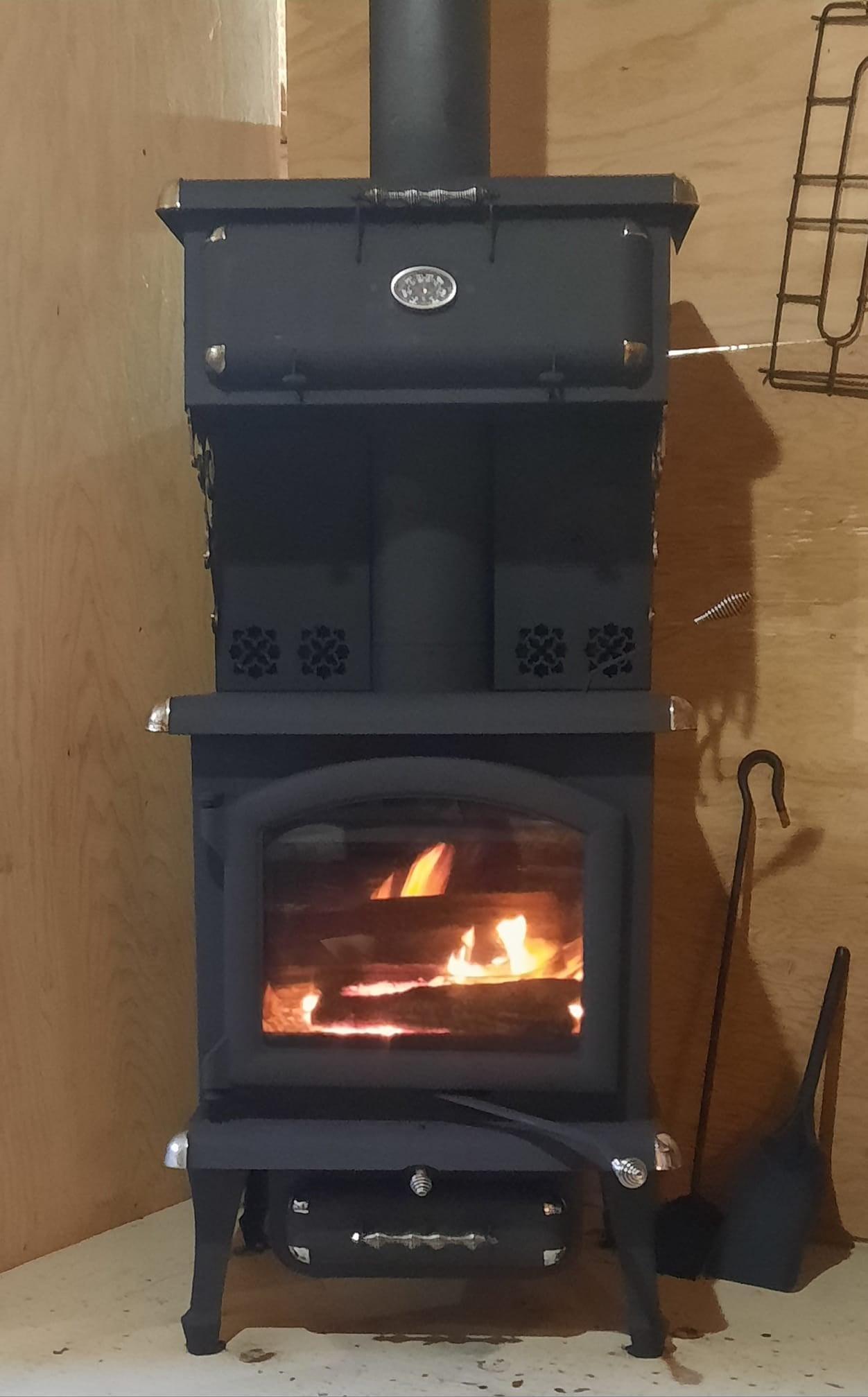 Centauri Wood Cookstove with Warming Oven and Enamel Cookplate