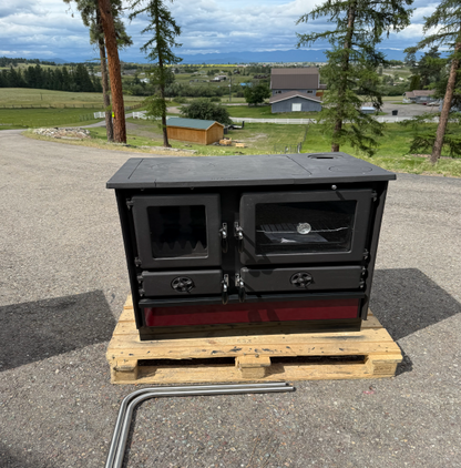 Magnum Wood or Coal Cookstove by MBS-Black or Red Available