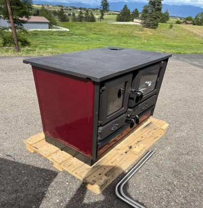 Magnum Wood or Coal Cookstove by MBS-Black or Red Available