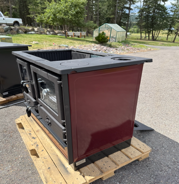 Magnum Wood or Coal Cookstove by MBS-Black or Red Available