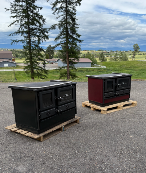 Magnum Wood or Coal Cookstove by MBS-Black or Red Available