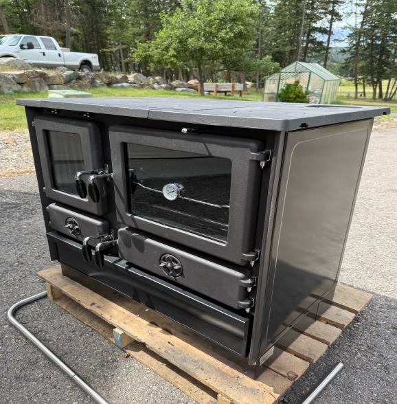Magnum Wood or Coal Cookstove by MBS-Black or Red Available