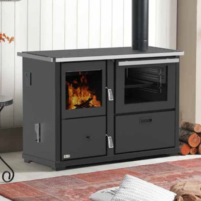 Teba Therm TK-22 Plus Hydronic Coal Cookstove -Black