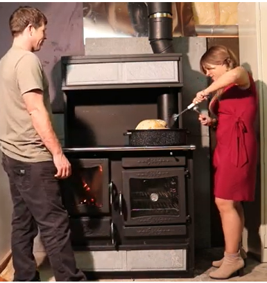 Guliver Wood Cook Stove W/Warming Oven Soapstone