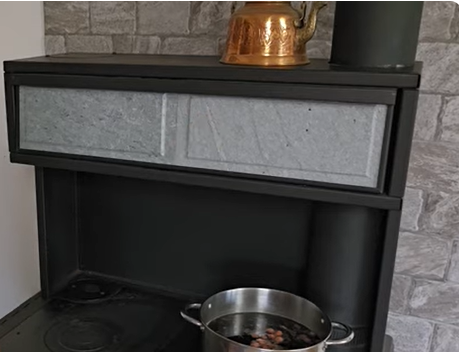 Guliver Wood Cook Stove W/Warming Oven Soapstone
