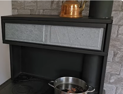 Guliver Wood Cook Stove W/Warming Oven Soapstone